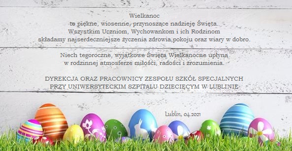 ŻYCZENIA WIELKANOCNE 2021